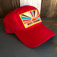 Hermosa Beach MUY HERMOSA 6 Panel Low Profile Style Dad Hat - Red