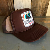 SURF HERMOSA :: OPEN DAILY High Crown Trucker Hat - Brown