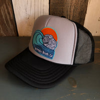 Hermosa Beach TUBULAR Trucker Hat - Black/Grey/Black
