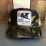 SURF HERMOSA :: OPEN DAILY Trucker Hat - Full Camouflage