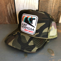 SURF HERMOSA :: OPEN DAILY Trucker Hat - Full Camouflage