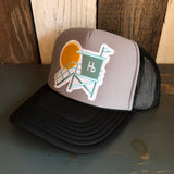 Hermosa Beach LIFEGUARD TOWER Trucker Hat - Black/Grey/Black