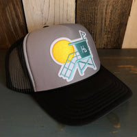 Hermosa Beach LIFEGUARD TOWER Trucker Hat - Black/Grey/Black