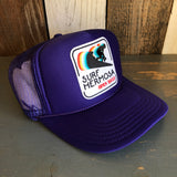 SURF HERMOSA :: OPEN DAILY High Crown Trucker Hat - Purple