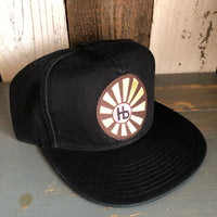 Hermosa Beach SUNBEAMS 5 Panel Low Profile Style Dad Hat - Black