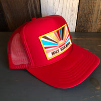 Hermosa Beach MUY HERMOSA High Crown Trucker Hat - Red