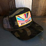 Hermosa Beach MUY HERMOSA Trucker Hat - Full Camouflage