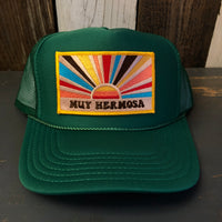 Hermosa Beach MUY HERMOSA High Crown Trucker Hat - Kelly Green