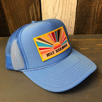 Hermosa Beach MUY HERMOSA High Crown Trucker Hat - Col. Blue