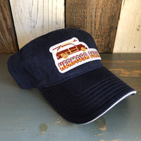 Hermosa Beach WOODIE - 6 Panel Low Profile Style Dad Hat with Velcro Closure - Navy/Navy/Khaki