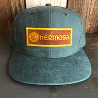 Hermosa Beach AS REAL AS THE STREETS 6 Panel Mid Profile Baseball Cap - Dark Green