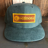 Hermosa Beach AS REAL AS THE STREETS 6 Panel Mid Profile Baseball Cap - Dark Green