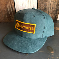 Hermosa Beach AS REAL AS THE STREETS 6 Panel Mid Profile Baseball Cap - Dark Green