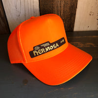 Hermosa Beach HERMOSA AVE - 5 Panel Mid Profile Mesh Back Trucker Hat - Neon Orange