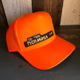Hermosa Beach HERMOSA AVE - 5 Panel Mid Profile Mesh Back Trucker Hat - Neon Orange