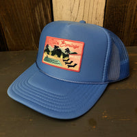 PALM SPRINGS High Crown Trucker Hat - Col. Blue