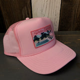 PALM SPRINGS, CALIFORNIA High Crown Trucker Hat - Pink