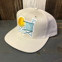 Hermosa Beach LIFEGUARD TOWER 6 Panel Mid Profile Baseball Cap  - Brushed Bull Denim