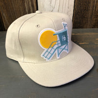 Hermosa Beach LIFEGUARD TOWER 6 Panel Mid Profile Baseball Cap  - Brushed Bull Denim