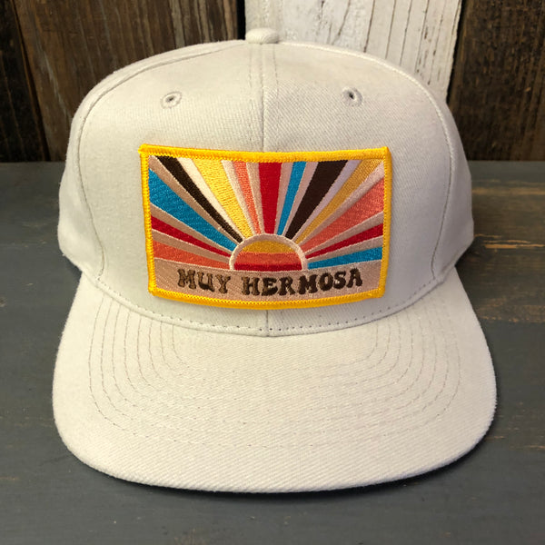 Hermosa Beach MUY HERMOSA 6 Panel Mid Profile Baseball Cap  - Brushed Bull Denim