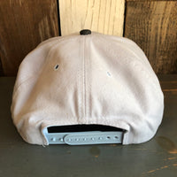 Hermosa Beach SURFING GRIZZLY BEAR 6 Panel Mid Profile Baseball Cap - Brushed Bull Denim
