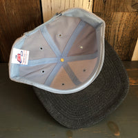 Hermosa Beach SHOREFRONT 6 Panel Mid Profile Baseball Cap - Brushed Bull Denim