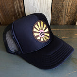 Hermosa Beach SUNBEAMS High Crown Trucker Hat - Navy
