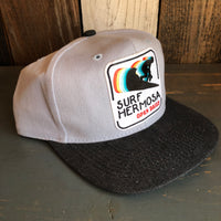 SURF HERMOSA :: OPEN DAILY 6 Panel Mid Profile Baseball Cap - Brushed Bull Denim