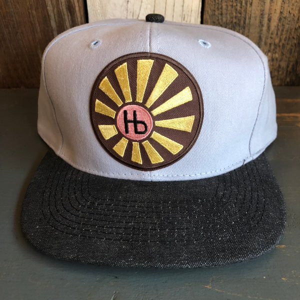 Hermosa Beach SUNBEAMS 6 Panel Mid Profile Baseball Cap - Brushed Bull Denim