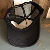 Hermosa Beach HERMOSA AVE Mid Crown Trucker Hat - Black