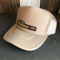 Hermosa Beach HERMOSA AVE High Crown Trucker Hat (Khaki)