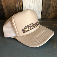 Hermosa Beach HERMOSA AVE High Crown Trucker Hat (Khaki)