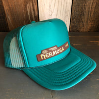 Hermosa Beach HERMOSA AVE High Crown Trucker Hat - Jade Green