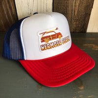 Hermosa Beach WOODIE Trucker Hat - Red/White/Royal Blue