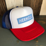 Hermosa Beach BLUE SUPREME HERMOSA Trucker Hat (Red/White/Royal Blue)