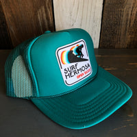 SURF HERMOSA :: OPEN DAILY High Crown Trucker Hat - Jade Green