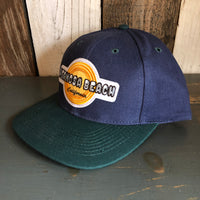 Hermosa Beach HIGH HEAT - 6 Panel Low Profile Baseball Cap with Adjustable Strap with Press Buckle - Navy/Dark Green