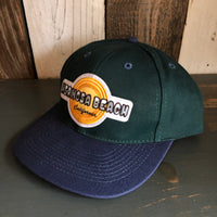 Hermosa Beach HIGH HEAT - 6 Panel Low Profile Baseball Cap with Adjustable Strap with Press Buckle - Dark Green/Navy