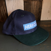 Hermosa Beach BLUE SUPREME HERMOSA - 6 Panel Low Profile Baseball Cap with Adjustable Strap with Press Buckle - Navy/Dark Green
