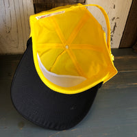 Hermosa Beach HERMOSA AVE 5 Panel High Crown Baseball Cap - Black/Yellow