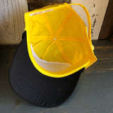 Hermosa Beach HERMOSA AVE 5 Panel High Crown Baseball Cap - Black/Yellow