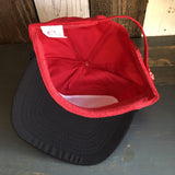 Hermosa Beach SUNBEAMS 5 Panel High Crown Baseball Cap - Black/Red