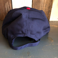 Hermosa Beach SHOREFRONT 5 Panel High Crown Baseball Cap - Navy/Red