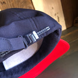 Hermosa Beach SHOREFRONT 5 Panel High Crown Baseball Cap - Navy/Red