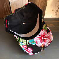 Hermosa Beach LIFEGUARD TOWER Hawaiian Pattern 6 Panel Low Profile Baseball Cap - A ‘o ia (Curved Brim)