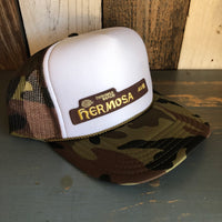 Hermosa Beach HERMOSA AVE Trucker Hat - CAMOUFLAGE Khaki/Brown/Light Olive/White Green/White