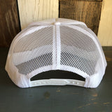 Hermosa Beach SUNBEAMS Trucker Hat - White (Flat Brim)