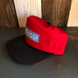 Hermosa Beach BLUE SUPREME HERMOSA 5 Panel High Crown Baseball Cap - Black/Red