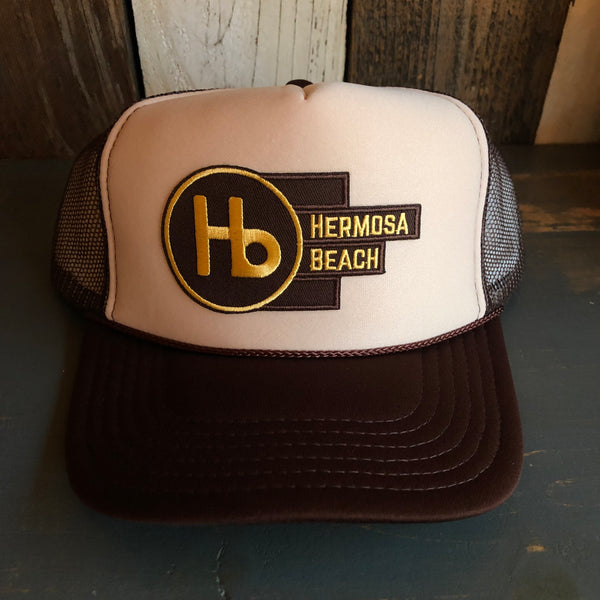 Hermosa Beach THE NEW STYLE Trucker Hat - Brown/Khaki