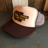 Hermosa Beach THE NEW STYLE Trucker Hat - Brown/Khaki